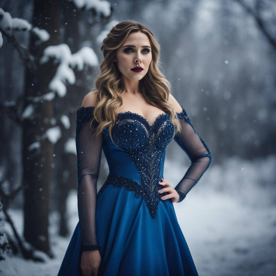 Elizabeth Olsen as Queen Elsa from Frozen