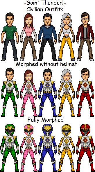 Mighty Morphin' Thunder Rangers by SpiderTrekfan616 on DeviantArt