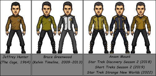 Evolution of Christopher Pike in TV and Movies by SpiderTrekfan616 on ...