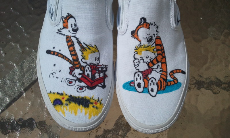 Calvin and Hobbes Custom Shoes