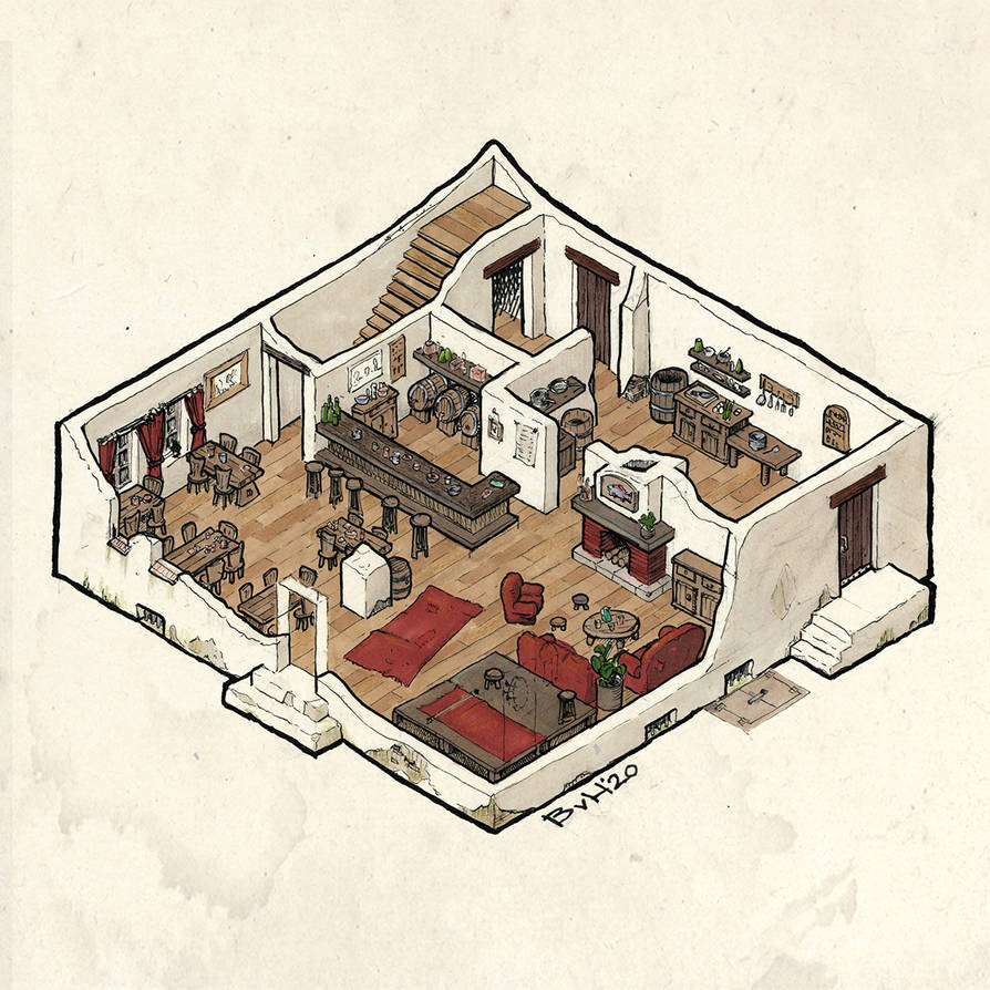 Isometric Inn #1 by Brian-van-Hunsel on DeviantArt