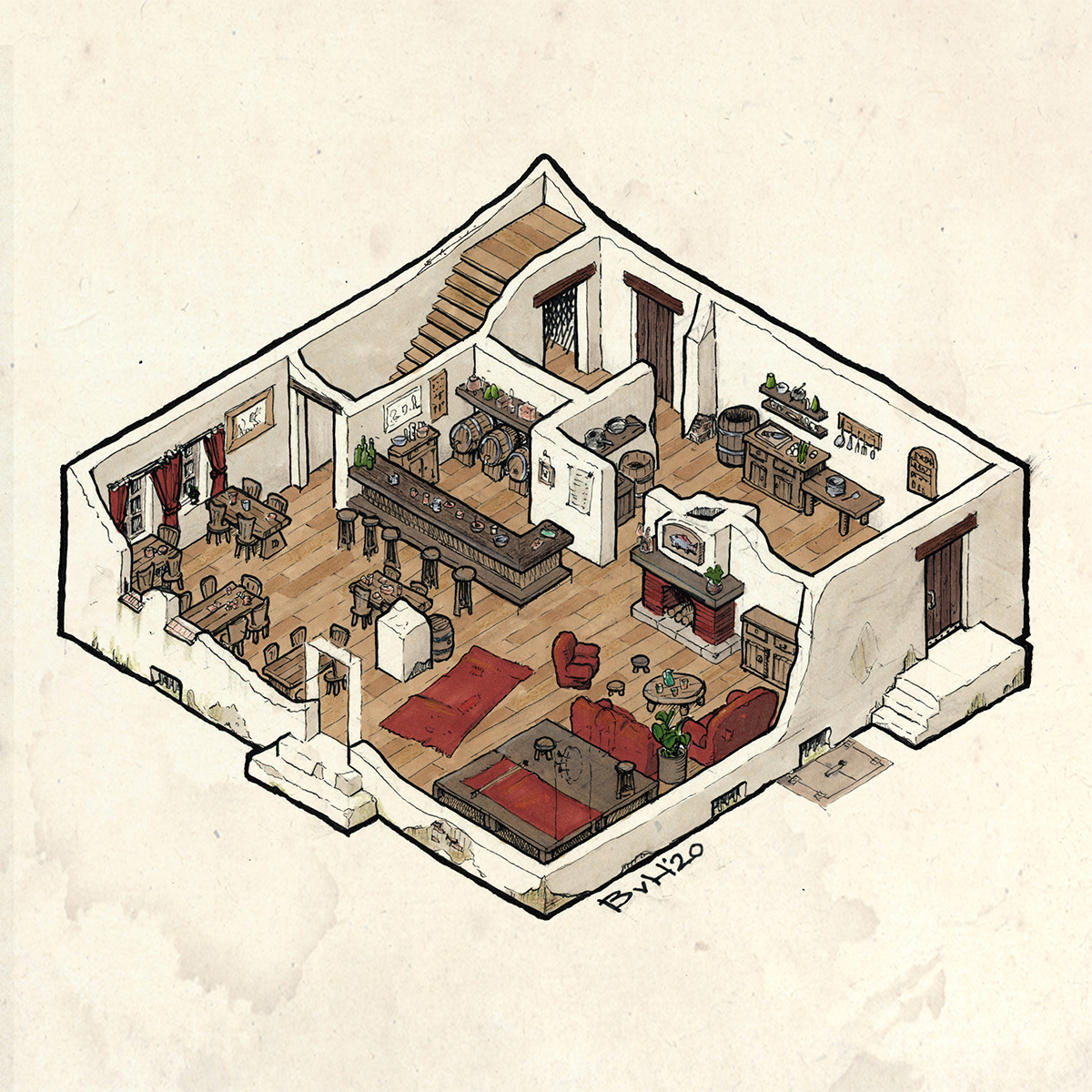 Isometric Inn #1 by Brian-van-Hunsel on DeviantArt