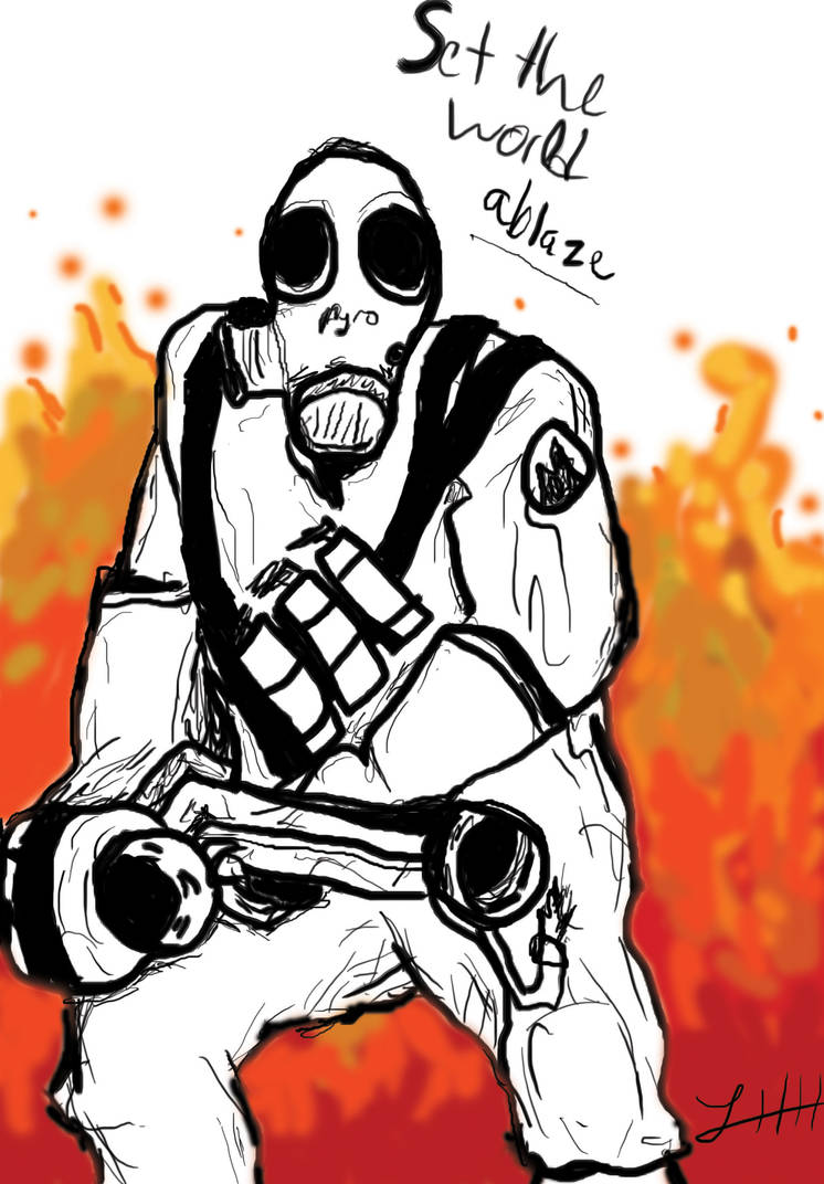 Pyro(1st drawing) by TheBossDrawings on DeviantArt