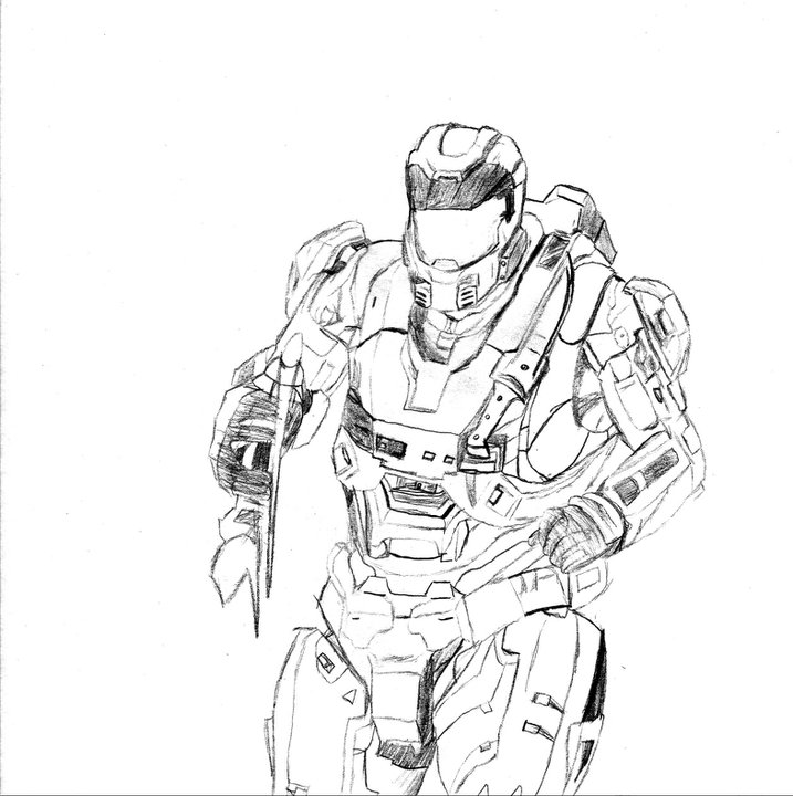 My Past Halo Reach Spartan Sketch