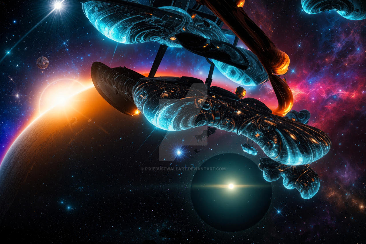 Deviantart Space Fight Space Worlds 204 by PixieDustWallArt on DeviantArt