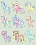 Pastel MLP adopts! Only 4 points each! by Touch-of-K1NDNESS