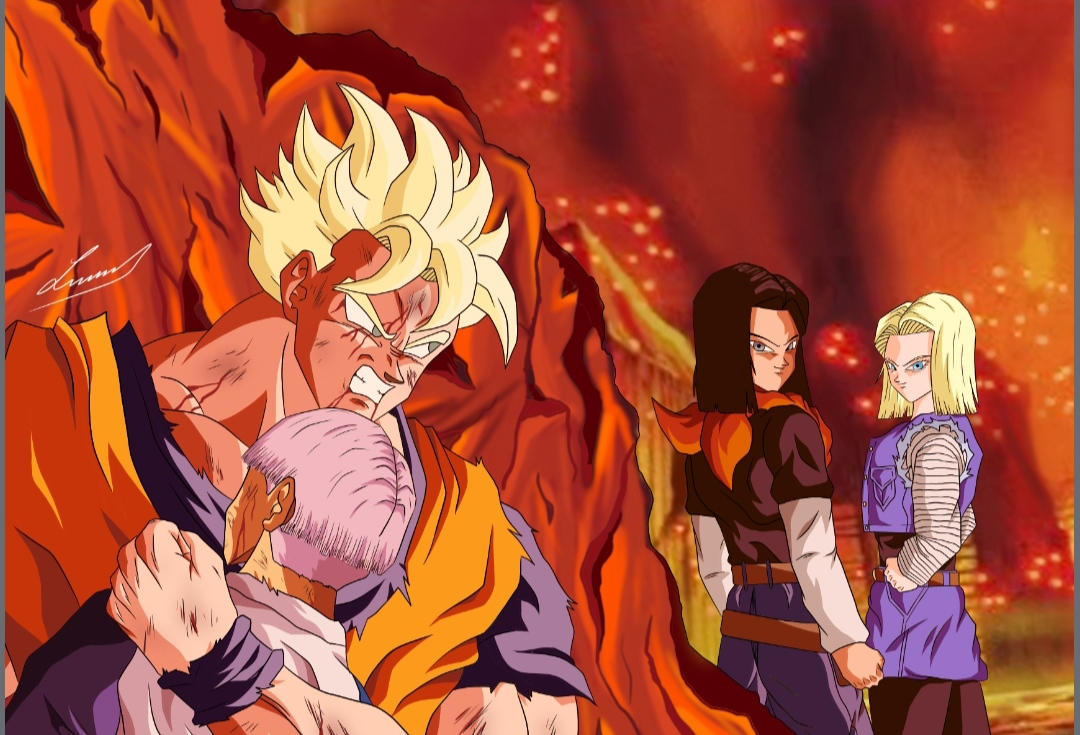 Gohan y Trunks vs Los Androides del futuro by cuervodrawings on DeviantArt