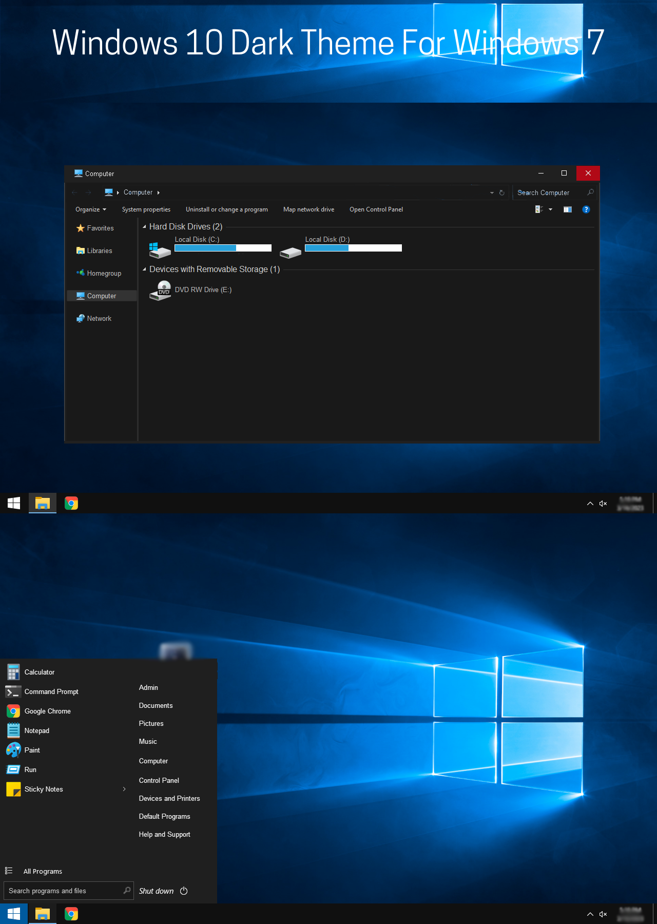 Windows 10 Dark Theme For Windows 7 by Arteffect10520 on DeviantArt
