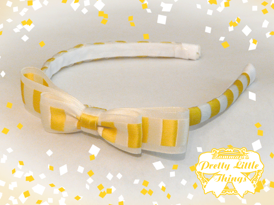 Head Band Yellow Stripes