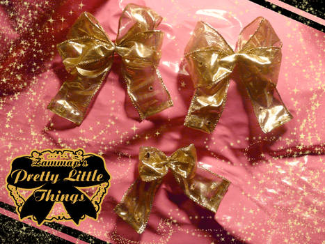 Gold Hearts bows