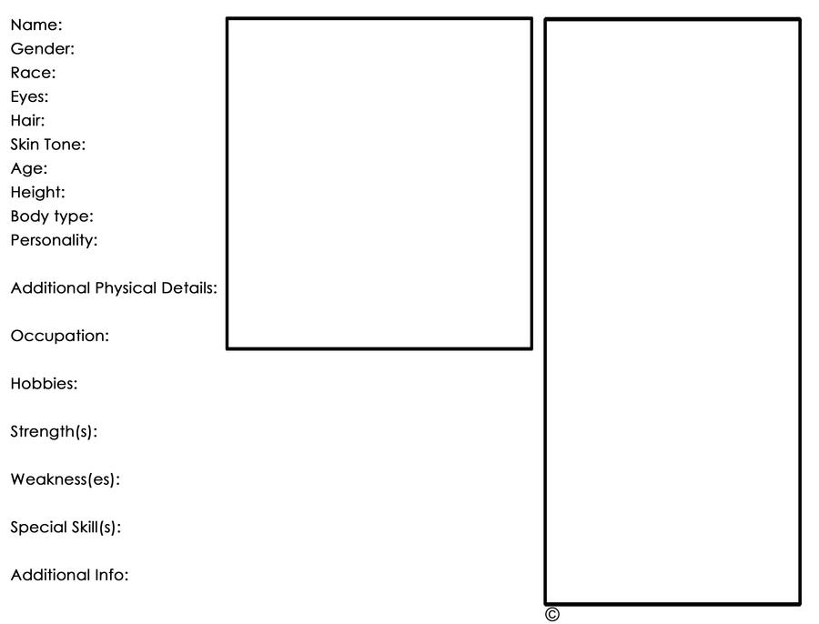 OC Reference Sheet (printable)