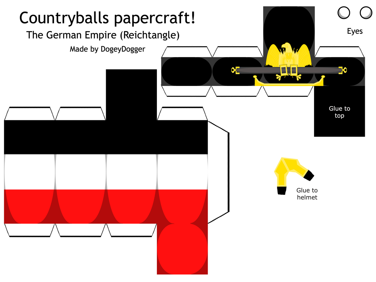 Reichtangle German Empire Countryballs Papercraft by dogeydogger on ...