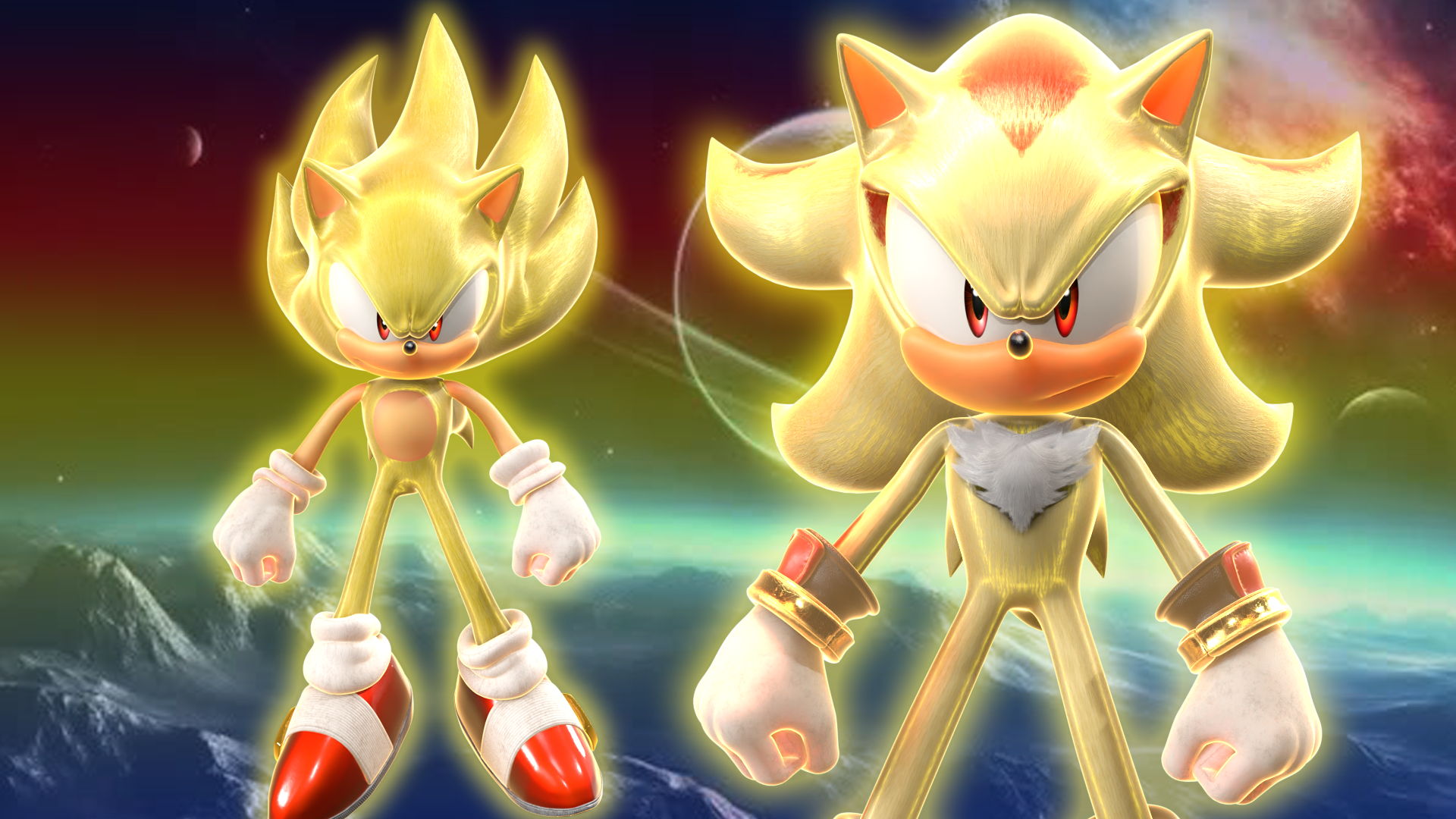 Super Sonic And Super Shadow By Tlgu9 On DeviantArt super-sonic-and-super-shadow-by-tlgu9-on-deviantart