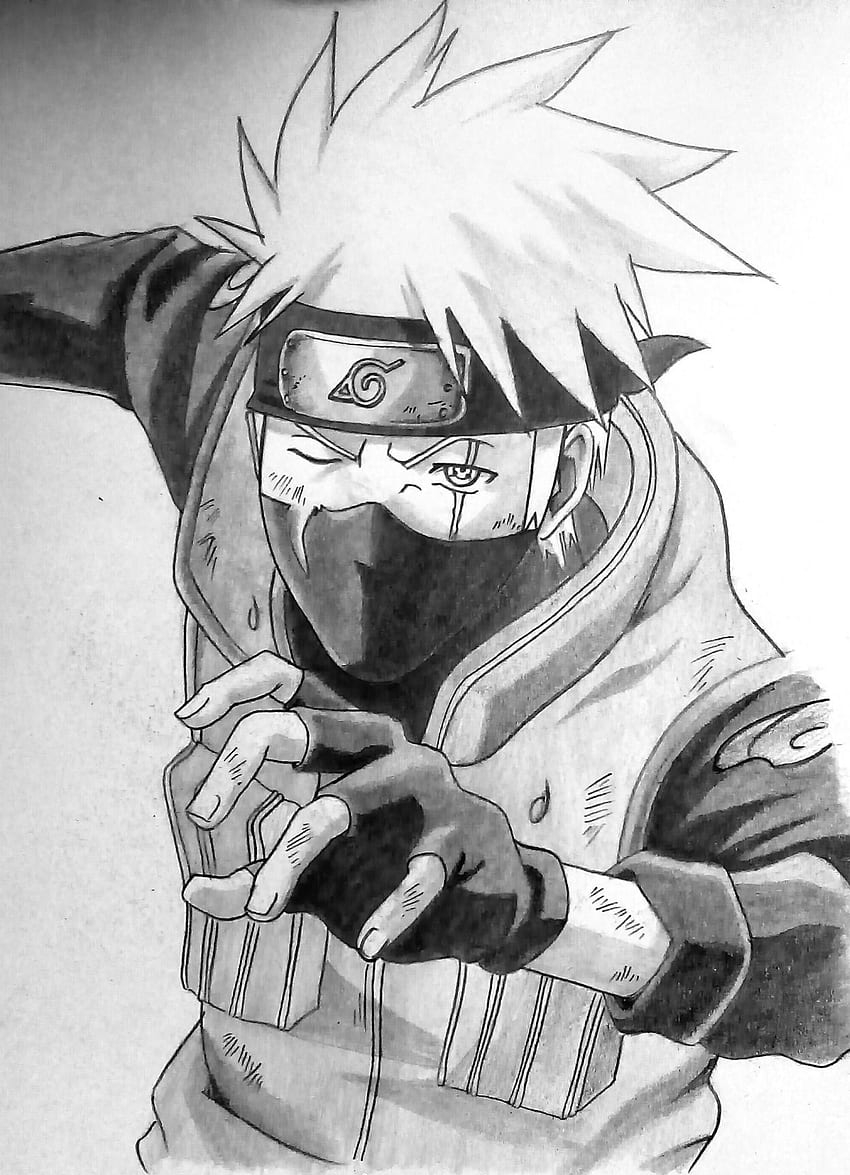 My kakashi drawing! : r/Naruto