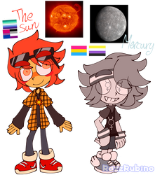 Humanized Planets: Sun and Mercury