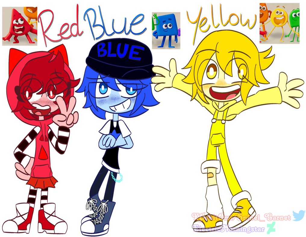 Humanized Colourblocks Part 1 by ElectricMorningstar on DeviantArt