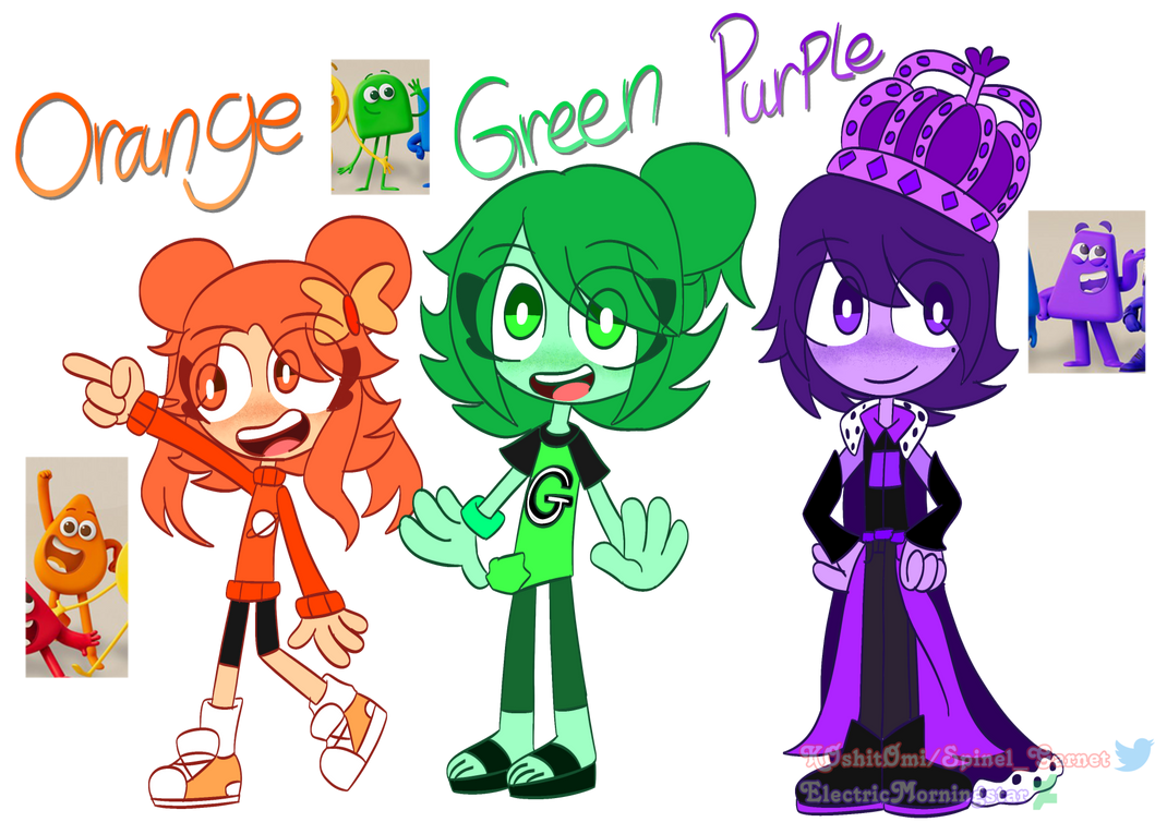 Humanized Colourblocks Part 2 by ElectricMorningstar on DeviantArt