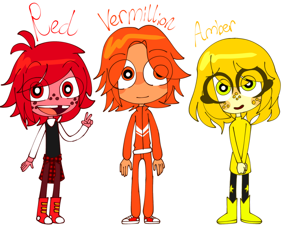 Humanized rainbow colors part 1 by RazzRubino on DeviantArt