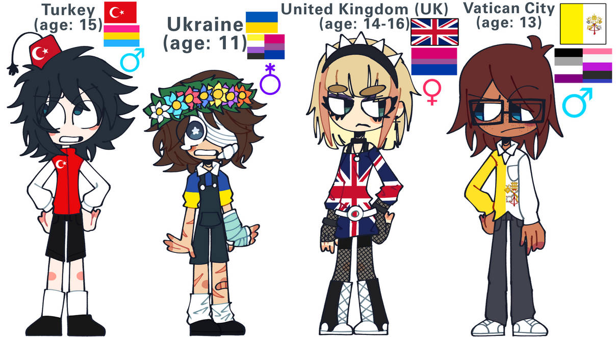 Humanized European Countries Part 10 by ElectricMorningstar on DeviantArt