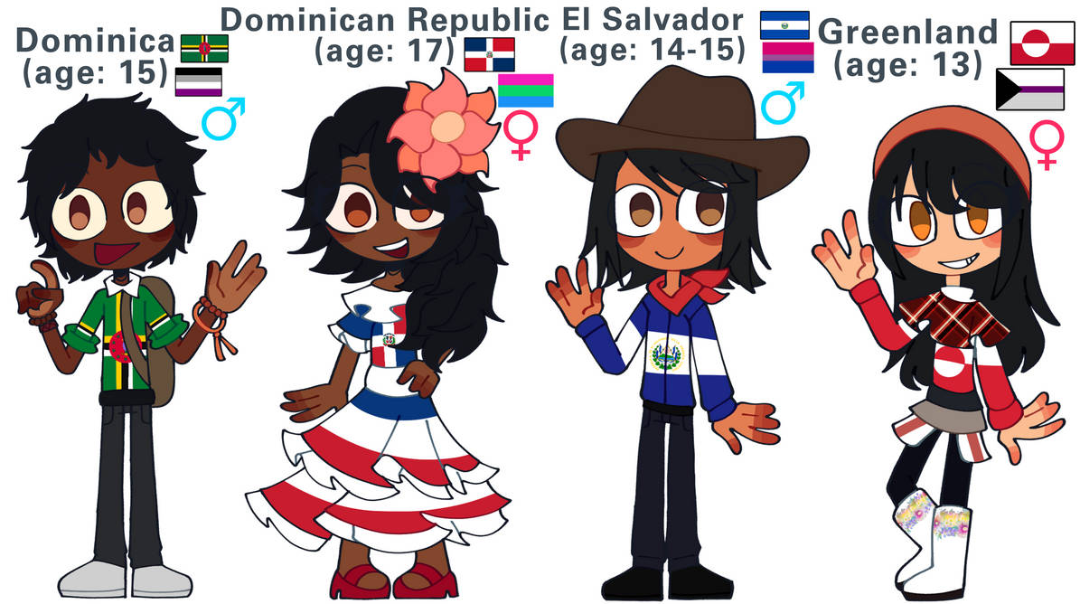 Humanized North American Countries Part 3 by RazzRubino on DeviantArt