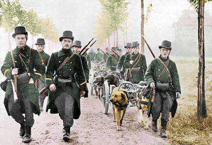 WW1 Belgian troops colorized