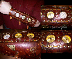 Steampunk Bracer with Gauges 2