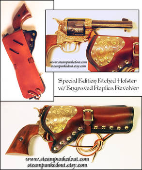 Holster w/ Etched Brass - Replica Engrave Revolver