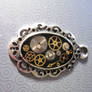 Silver Lining Steampunk Resin Pendant