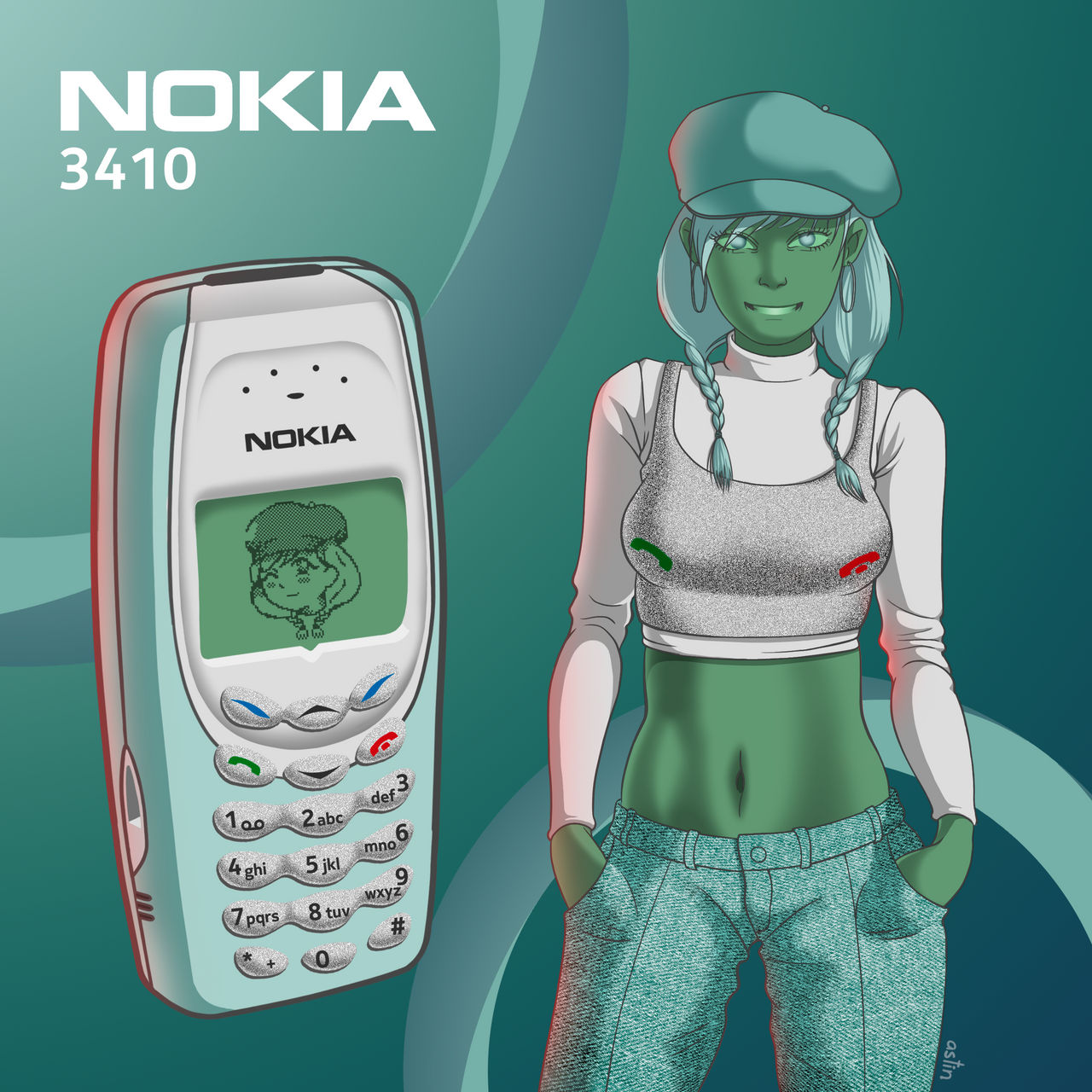 humanization nokia 3410 light by astin54 on deviantart