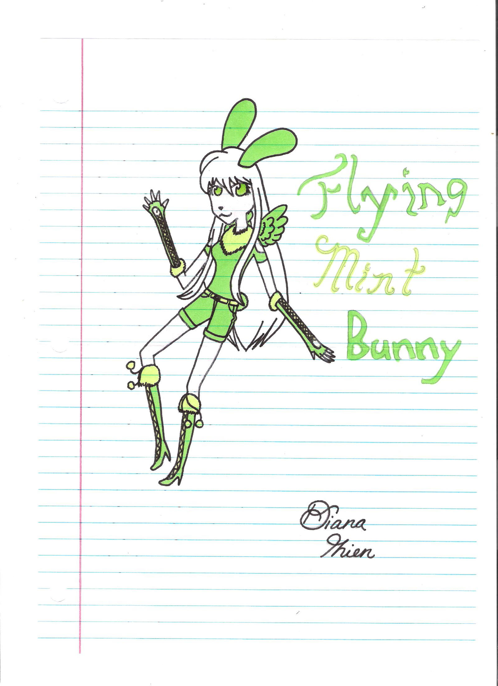 Flying Mint Bunny! by Dragonlover1356 on DeviantArt