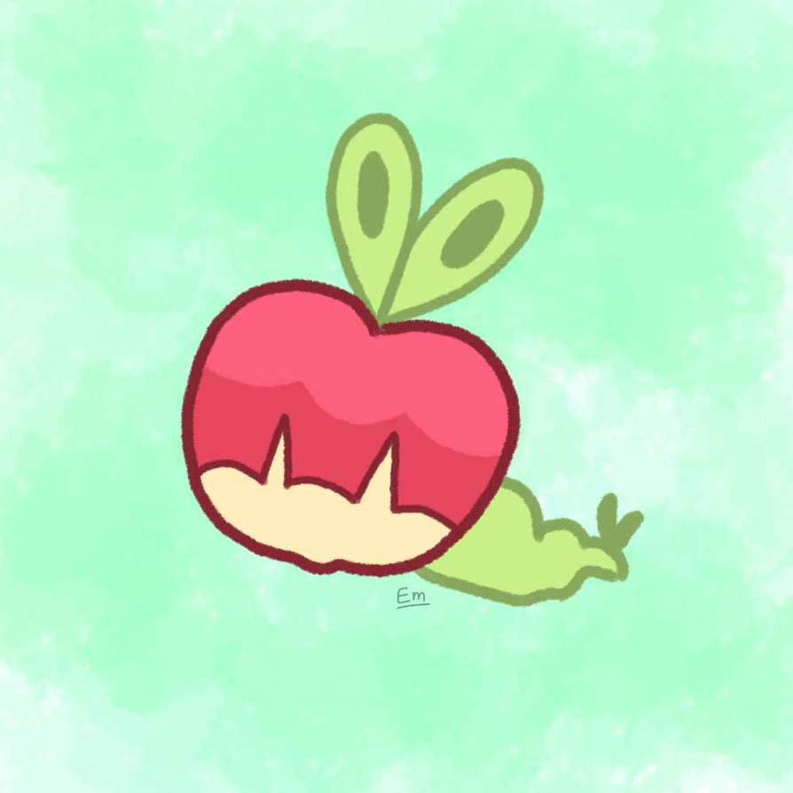 Applin Art Pokemon by TheArtsyRacoon on DeviantArt