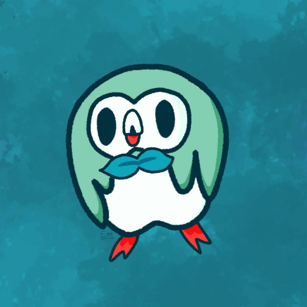 Shiny Rowlet Pattern Rowlet Art shiny pokemon by TheArtsyRacoon on DeviantArt