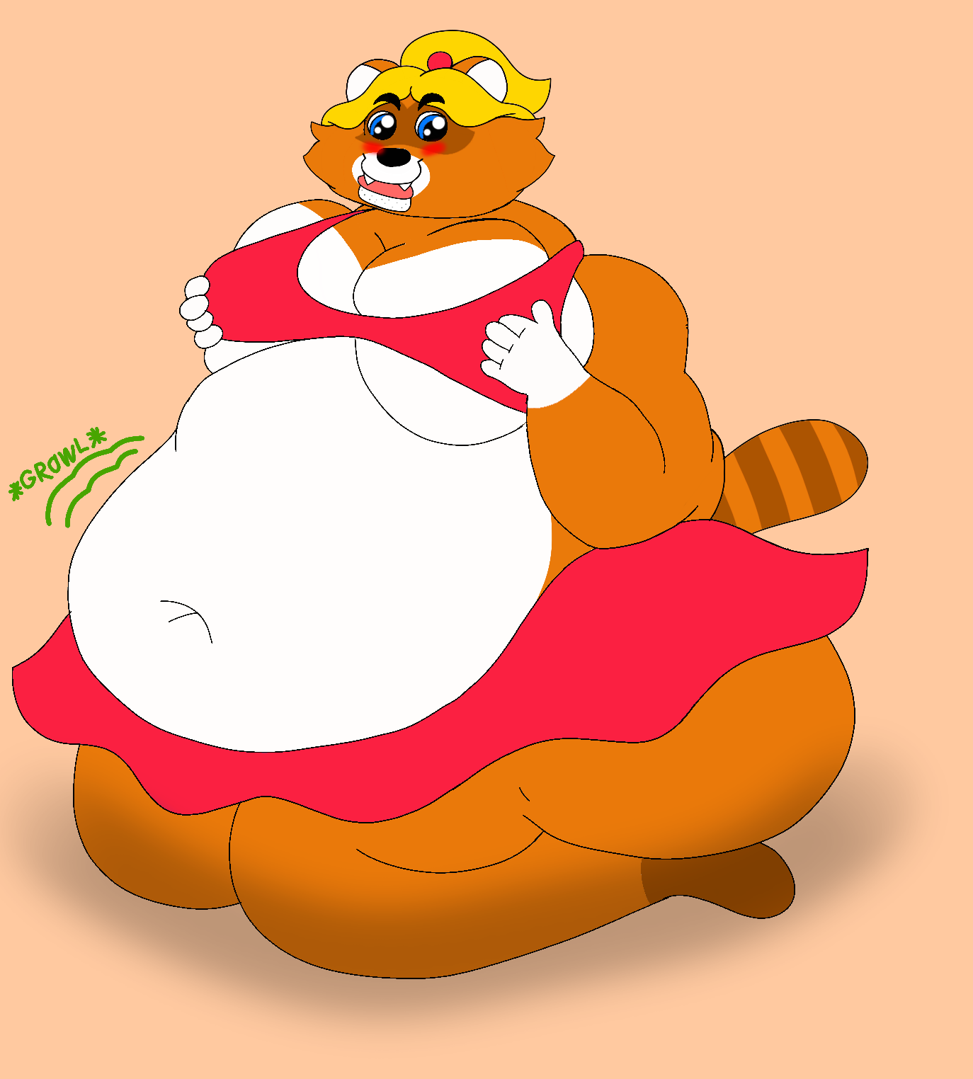 Gametoons red and green big fat for eating pizza by rainbowfriends37437 on  DeviantArt
