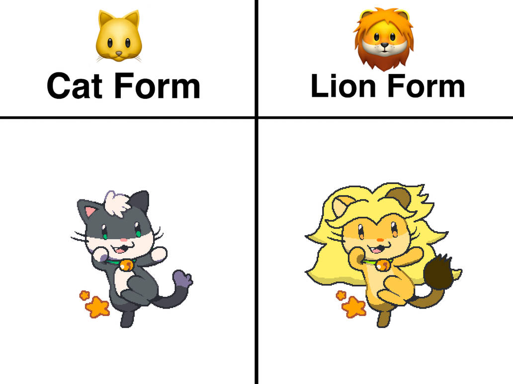 Cat Form and Lion Form - Alex by Rebow19-64 on DeviantArt