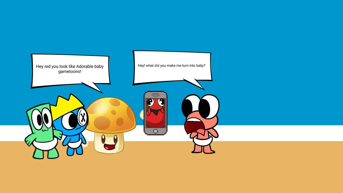Gametoons Roses Red Ribbon Sun shroom shows red baby red gametoons version by vinecerton on DeviantArt