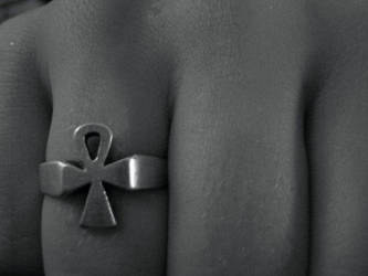 Ankh Ring On Hand