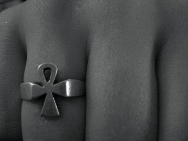 Ankh Ring On Hand