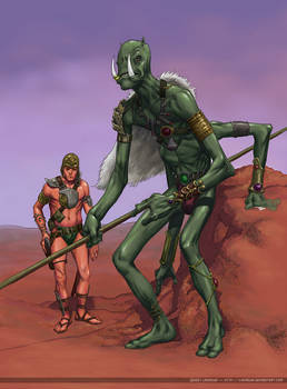 Green, Red men of Mars -- test