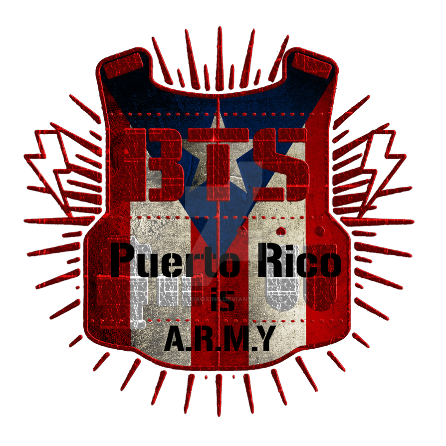 Inner Puerto Rico BTS redwhite inner details Puerto Rico is A.R.M.Y by BaekXiaoXing on ...