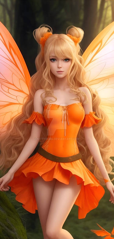 A pretty orange fairy