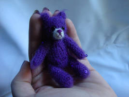 Sparkles the Purple Amigurumi Bear