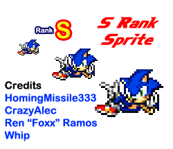 Modern Sonic S Rank Pose Sprite