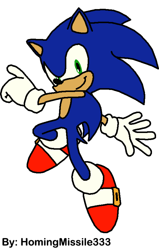 Modern Sonic Pose Lineart by HomingMissile333 on DeviantArt