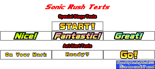 Sonic R Text Sonic Rush Text Sprites by HomingMissile333 on DeviantArt