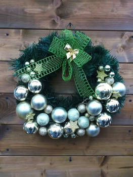 Christmas wreath in green