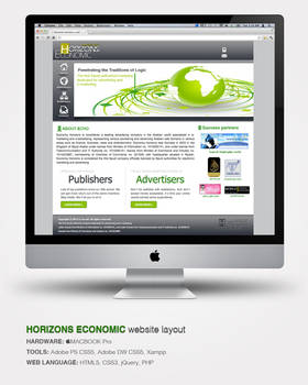 Horizons Economic website layout