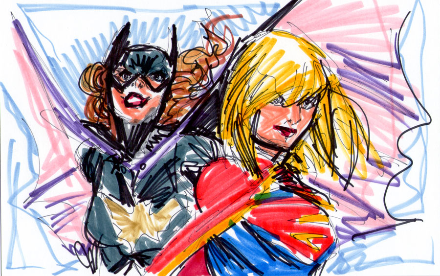 Batgirl and SuperGirl