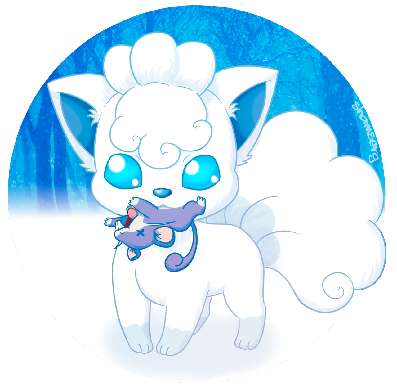 Alolan Vulpix by shamserg on DeviantArt