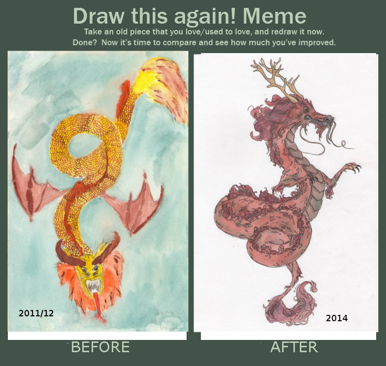 Before and After: Chinese dragon