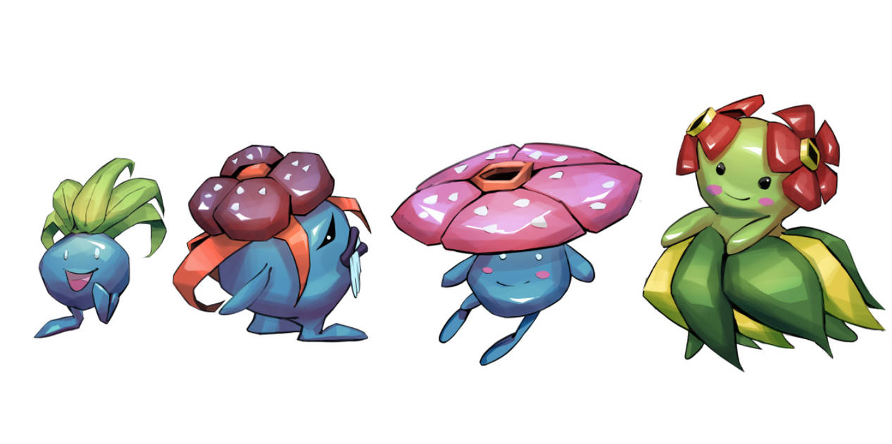 Oddish Evolution by DustyDigitalArt on DeviantArt